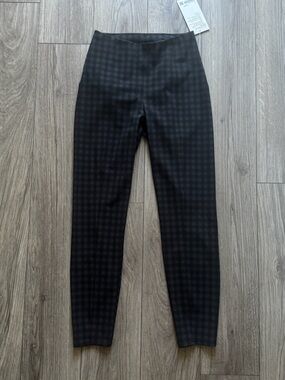 NWT Lululemon Here To There HR Pant 7/8 Size 8 Black Gray Plaid Stretch